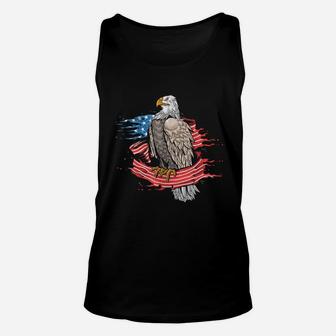 American Freedom Eagle Cross Flag Military Army Unisex Tank Top | Crazezy