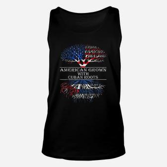 American Grown With Cuban Roots Unisex Tank Top | Crazezy CA