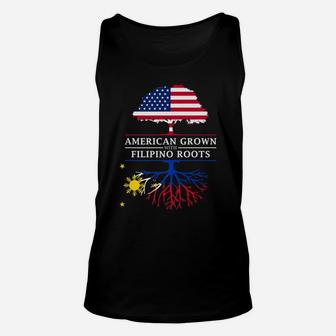 American Grown With Filipino Roots - Philippines Unisex Tank Top | Crazezy CA