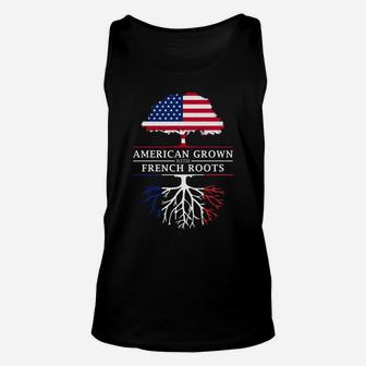 American Grown With French Roots - France Unisex Tank Top | Crazezy