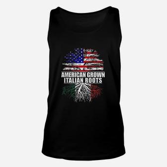 American Grown With Italian Roots Italy Unisex Tank Top | Crazezy