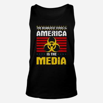 American Is A Media Unisex Tank Top - Monsterry DE