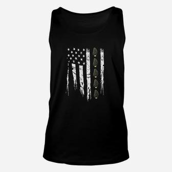 American Mushroom Hunterwith Morels In Usa Flag Unisex Tank Top | Crazezy
