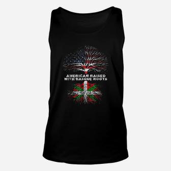 American Raised With Basque Roots Unisex Tank Top | Crazezy CA