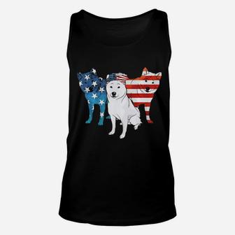 American Shiba Inu Patriotic Us Flag 4Th Of July Unisex Tank Top - Monsterry