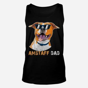 Amstaff Dad Shirt For Dog Lovers Father's Day Tee Unisex Tank Top | Crazezy UK