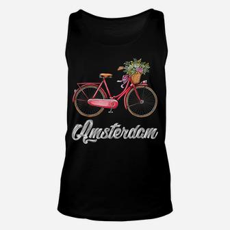 Amsterdam Bike Shirt Bicycle City Retro Cycling Gift Unisex Tank Top | Crazezy