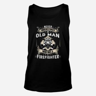 An Old Man Who Was A Firefighter Unisex Tank Top - Thegiftio UK