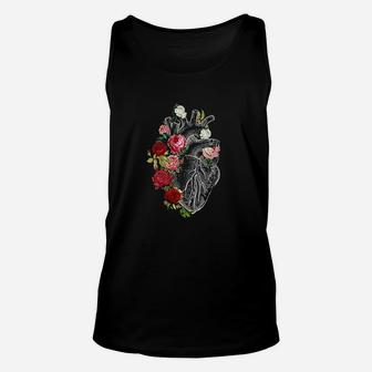 Anatomical Heart And Flowers Show Your Love Unisex Tank Top | Crazezy