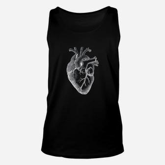Anatomical Heart Illustration Spreading Love Valentine Art Unisex Tank Top | Crazezy UK