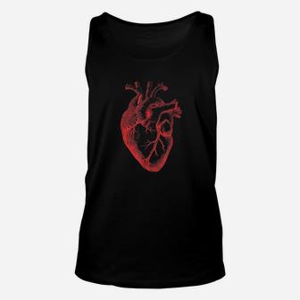 Anatomical Heart Spreading Love Artsy Valentine Gift Unisex Tank Top | Crazezy