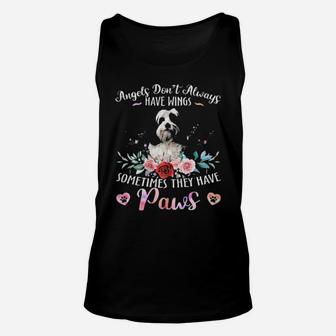 Angels Dont Always Have Wings Sometimes They Have Paws Tibetan Terrier Unisex Tank Top - Monsterry AU