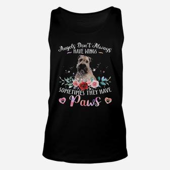 Angels Dont Always Have Wings Sometimes They Have Paws Wheaten Terrier Unisex Tank Top - Monsterry AU