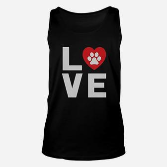 Animal Lover Dog Paw Print Love Dogs My Best Friend Women Unisex Tank Top | Crazezy