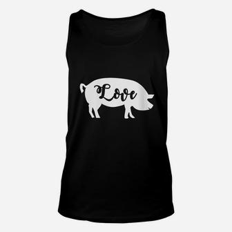 Animal Lover Pig Design Farmer Gift I Love Pigs Unisex Tank Top | Crazezy AU