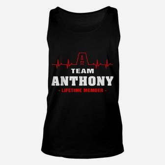 Anthony Surname Proud Family Team Anthony Lifetime Member Unisex Tank Top | Crazezy CA