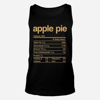 Apple Pie Nutrition Facts Funny Thanksgiving Christmas Food Unisex Tank Top | Crazezy CA