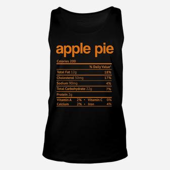 Apple Pie Nutrition Facts Funny Thanksgiving Christmas Food Unisex Tank Top | Crazezy AU