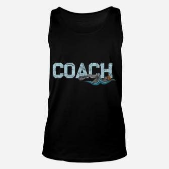 Appreciation Gifts For Swim Coaches Funny Swim Teacher Coach Unisex Tank Top | Crazezy DE