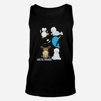 Arctic Animals Penguin Seal Whale Polar Bear Narwhal Unisex Tank Top - Thegiftio