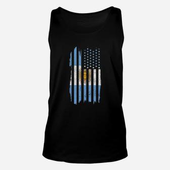 Argentina American Flag Argentinian Pride Sports Fan Gift Unisex Tank Top - Thegiftio