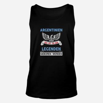 Argentinien Adler & Legenden Werden Geboren - Schwarzes Unisex TankTop - Seseable