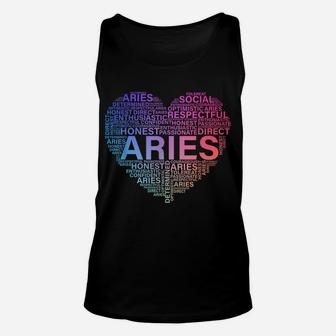 Aries Heart Birthday Astrology Zodiac Sign Women Men Unisex Tank Top | Crazezy DE