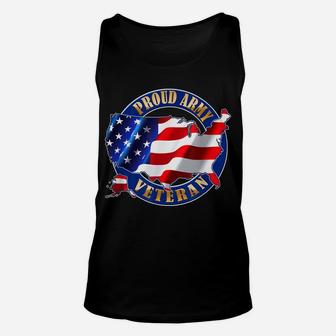 Army Veteran Proud To Be American Flag Pride T-Shirt Unisex Tank Top | Crazezy