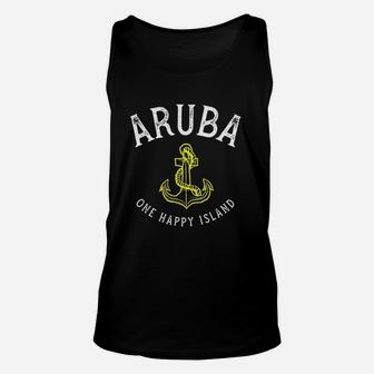 Aruba Is One Happy Island Travel Vacation Souvenir Unisex Tank Top | Crazezy DE