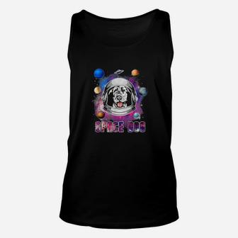 Astronaut Irish Wolfhound Dog In Space Galaxy Dog Unisex Tank Top - Monsterry