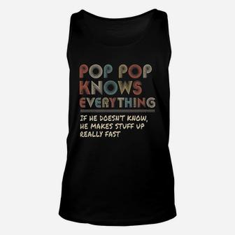 Ateesdas Pop Pop Know Everything Vintage Pop Pop Unisex Tank Top | Crazezy CA