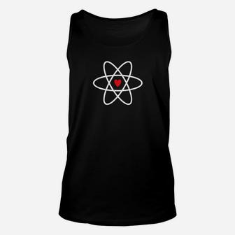 Atomic Symbol W Heart Core Rutherford Atom Nuclear Power Unisex Tank Top - Monsterry