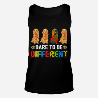 Autism Awareness Golden Retriever Gifts For Dog Dad Dog Mom Unisex Tank Top - Monsterry