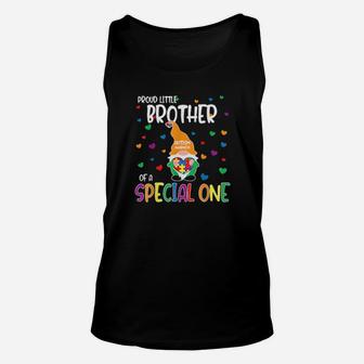 Autism Awareness Proud Little Brother Family Matching Unisex Tank Top - Monsterry