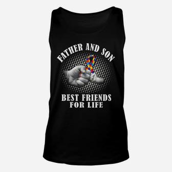 Autism Awareness T Shirt Father And Son Best Friend For Life Unisex Tank Top | Crazezy