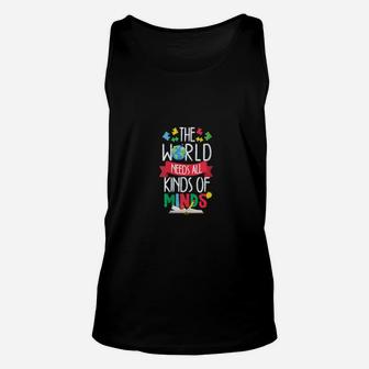 Autism Awareness The World Need All Kinds Of Minds Asd Unisex Tank Top - Monsterry UK