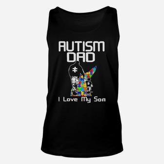 Autism Dad I Love My Son Unisex Tank Top - Monsterry AU