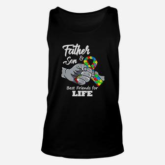 Autism Father Son Best Friends For Life Unisex Tank Top - Monsterry