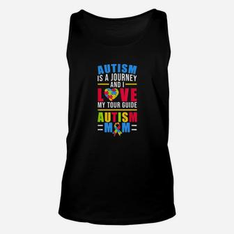 Autism Is A Journey And I Love My Guide Unisex Tank Top - Monsterry