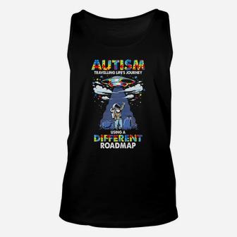 Autism Travelling Life's Journey Using A Different Roadmap Unisex Tank Top - Monsterry CA