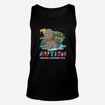 Autism Waling Different Path Unisex Tank Top - Monsterry