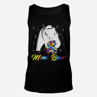 Autistic Mimi Bear Autism Awareness Family Shirt Unisex Tank Top - Monsterry UK