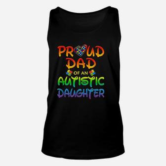 Awareness Proud Dad Of Autistic Daughter Unisex Tank Top | Crazezy DE