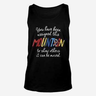 Awareness Ribbon Assigned Mountain Be Moved Unisex Tank Top | Crazezy