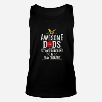 Awesome Dads Explore Dungeons And Slay Dragons Unisex Tank Top | Crazezy UK