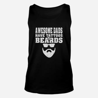Awesome Dads Have Tattoos And Beards Vintage Unisex Tank Top | Crazezy UK
