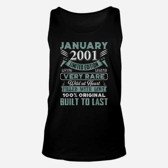 Awesome January 2001 19Th Birthday Gift Lover 19 Years Bday Unisex Tank Top | Crazezy AU