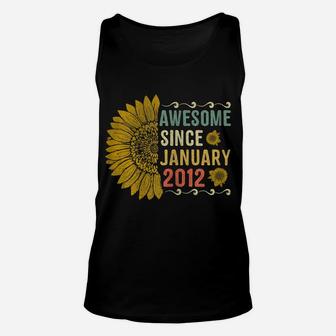 Awesome January 2012 Flowers 8 Years Old 8Th Birthday Gift Unisex Tank Top | Crazezy CA