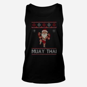 Awesome Muay Thai Santa Ugly Unisex Tank Top - Monsterry DE