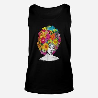 Awesome Shirt Flower Afro Women Black Queen Unisex Tank Top | Crazezy